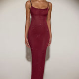 Celandine Embellished Backless Maxi Dress