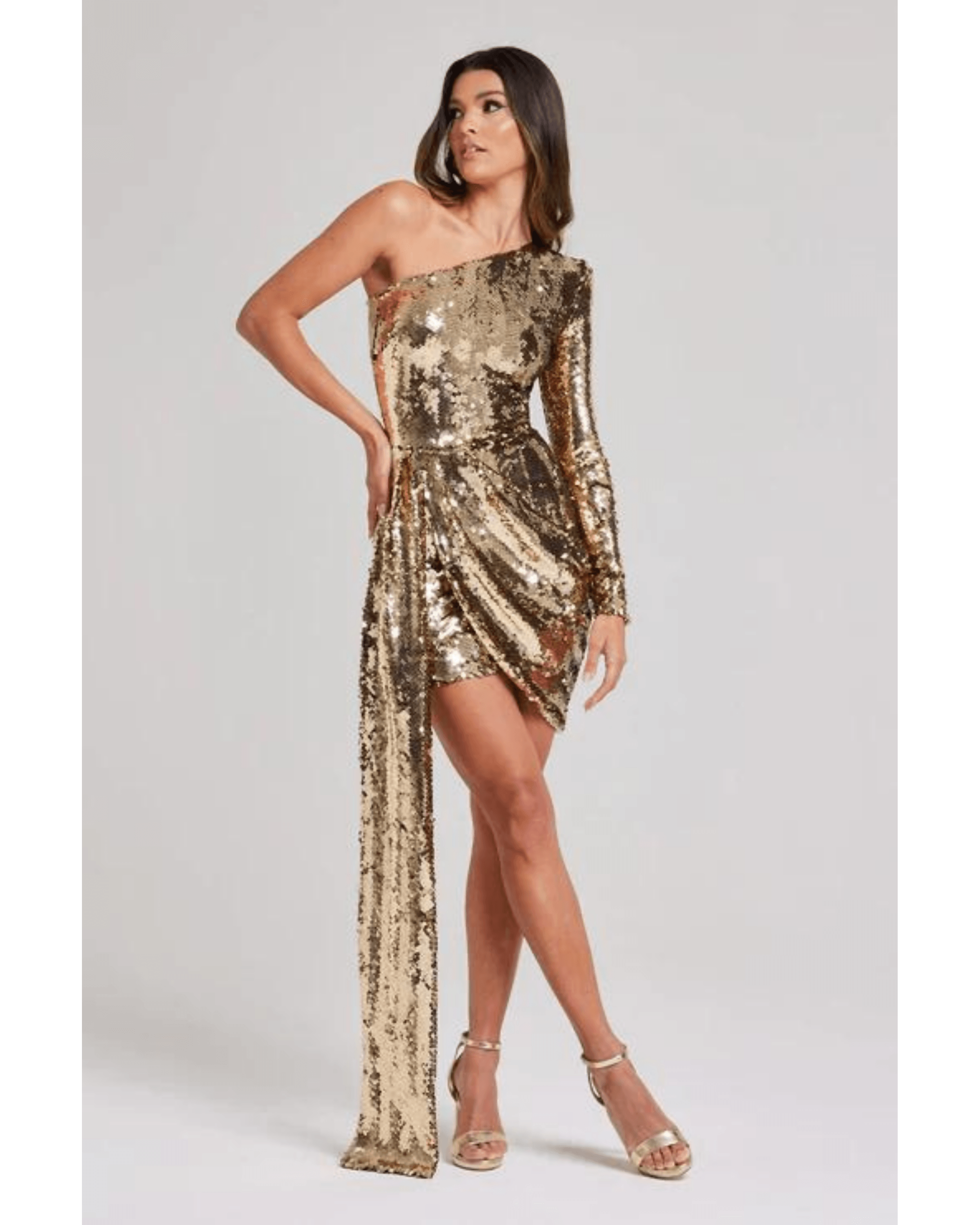 Celina Gold Dress - Endless - UAE Rental and Resale for Women's Fashion