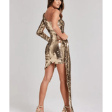 Celina Gold Dress - Endless - UAE Rental and Resale for Women's Fashion