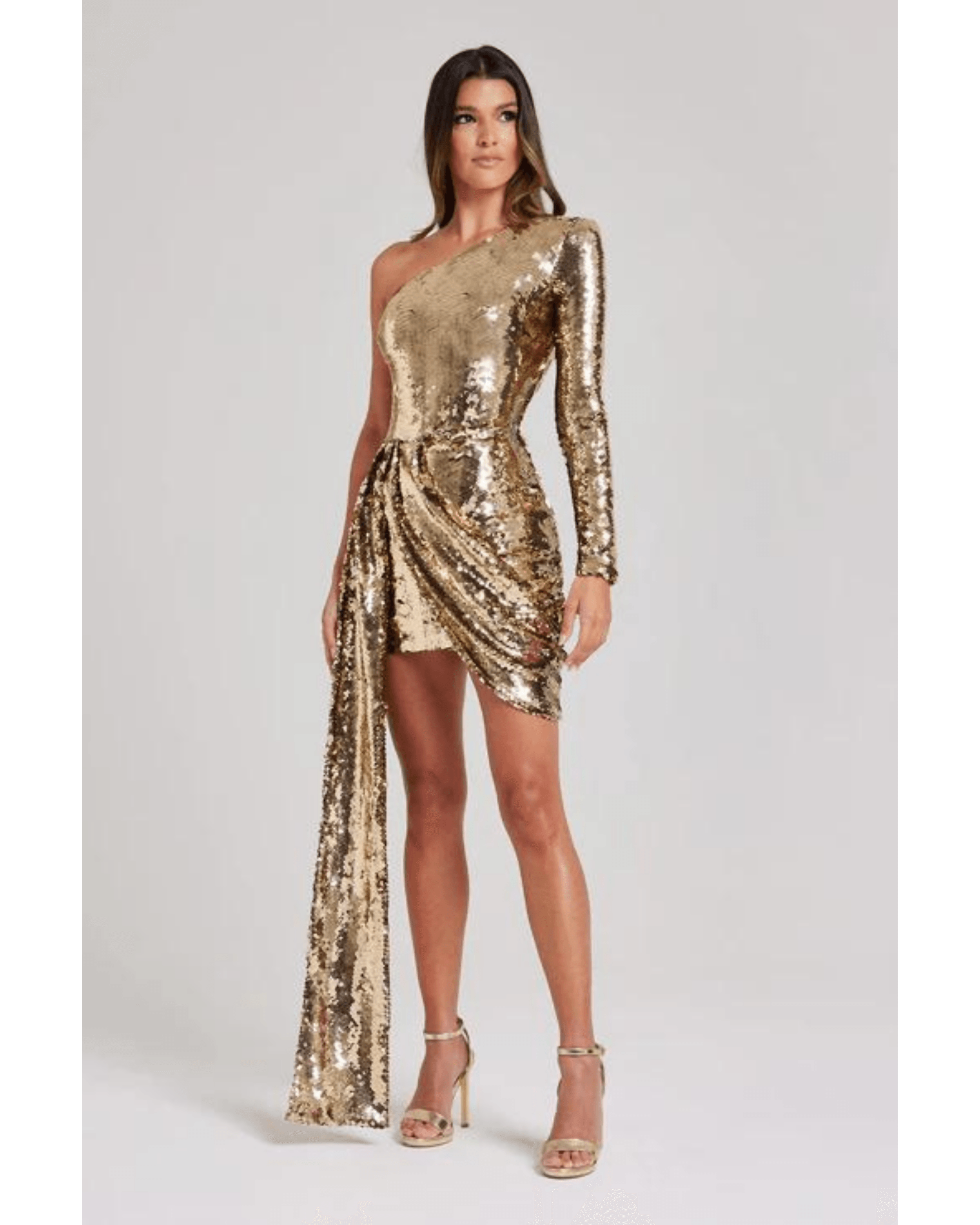 Celina Gold Dress - Endless - UAE Rental and Resale for Women's Fashion