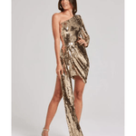 Celina Gold Dress - Endless - UAE Rental and Resale for Women's Fashion