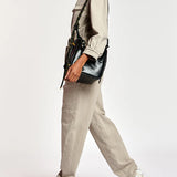 Beige denim jumpsuit with belt and chest pockets — Essentiel Antwerp | Endless UAE