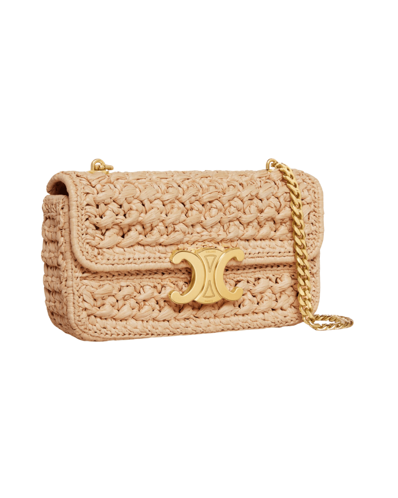Chain Shoulder Bag Claude in Raffia Effect Textile - Endless - UAE Rental and Resale for Women's Fashion