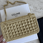 Chain Shoulder Bag Claude in Raffia Effect Textile - Endless - UAE Rental and Resale for Women's Fashion