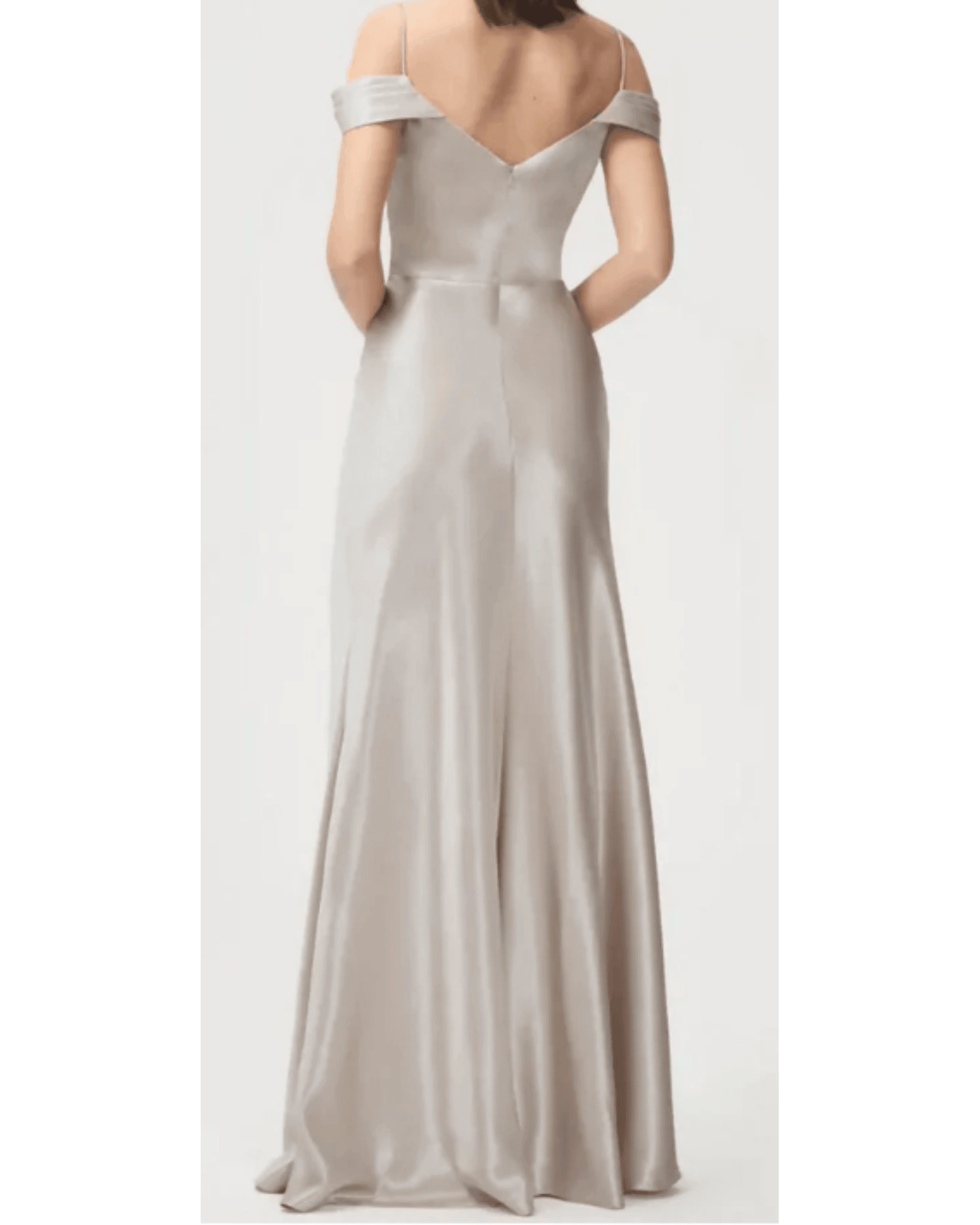 Champagne Bias-Cut Satin Gown - Endless - UAE Rental and Resale for Women's Fashion