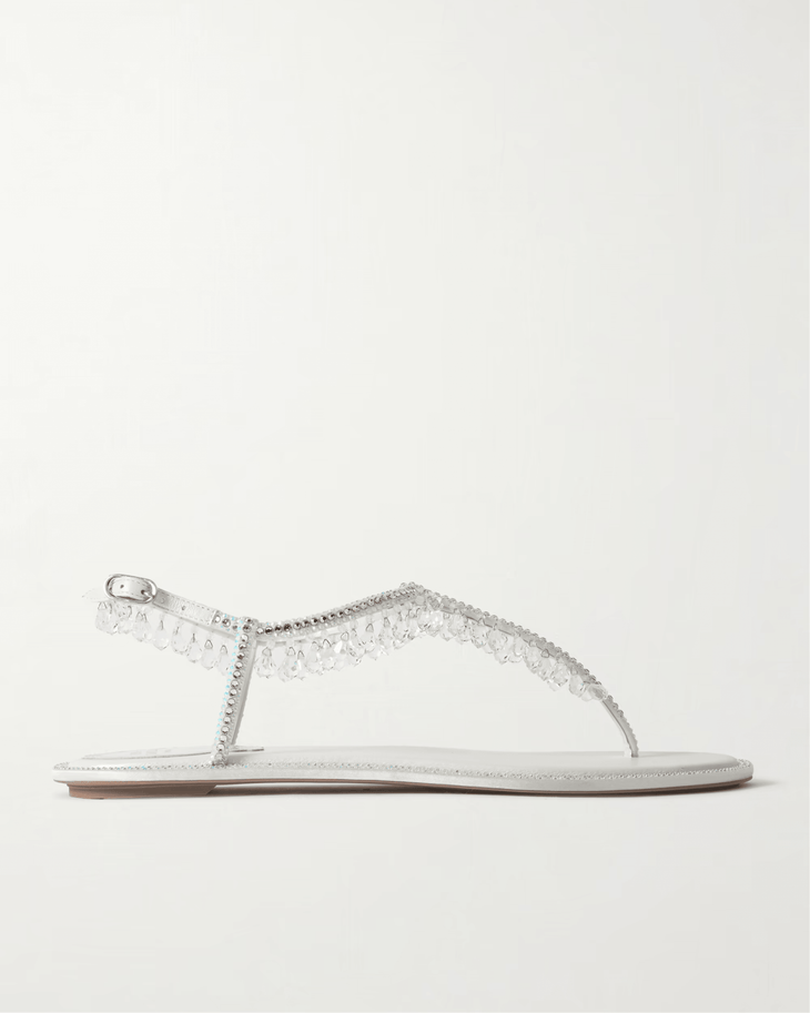 Chandelier Crystal-embellished Satin Sandals - Endless - UAE Rental and Resale for Women's Fashion