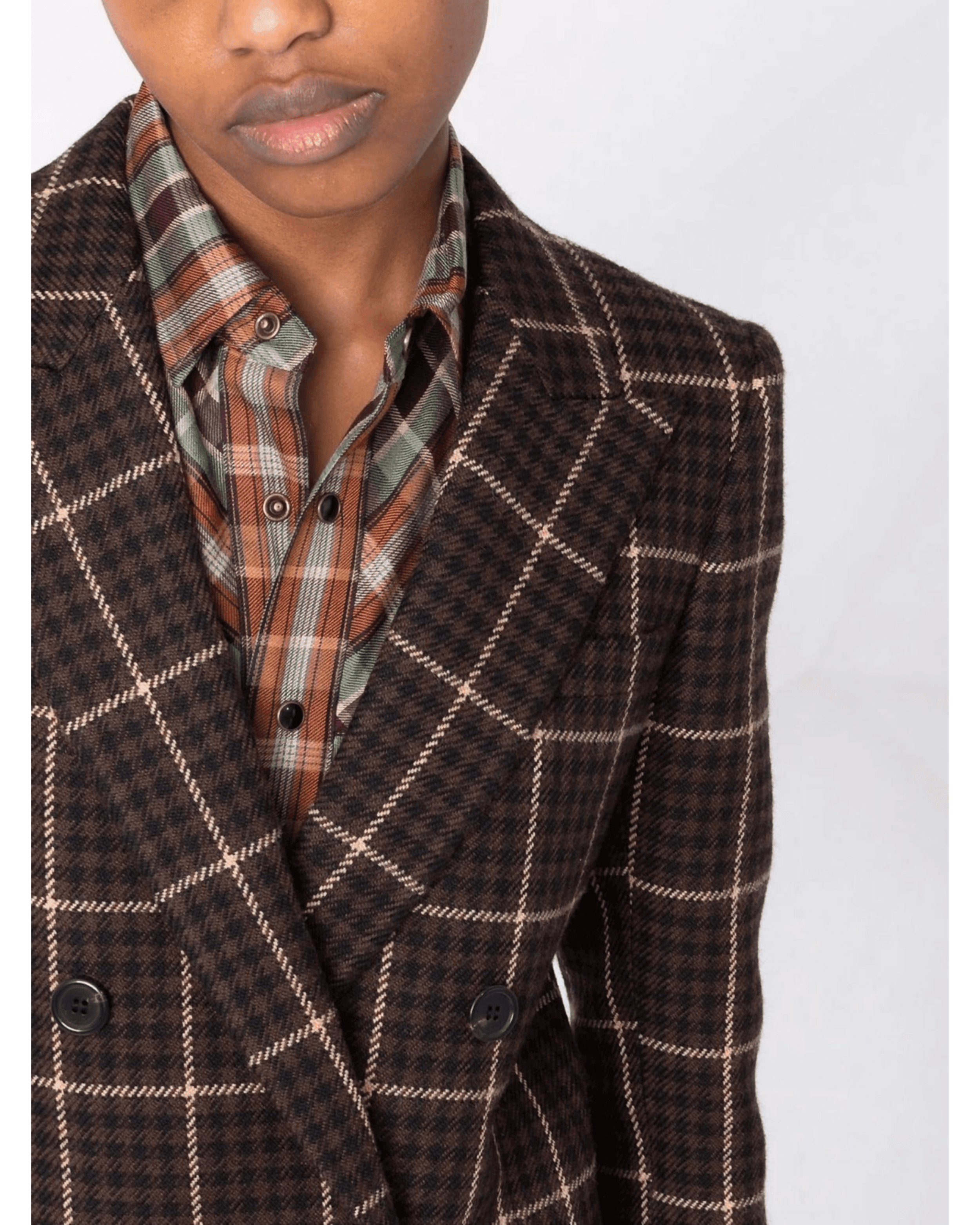 Checked Double-Breasted Blazer - Endless - UAE Rental and Resale for Women's Fashion