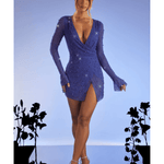 Chelsea Embellished Wrap Over A-Line Mini Dress - Endless - UAE Rental and Resale for Women's Fashion