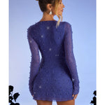 Chelsea Embellished Wrap Over A-Line Mini Dress - Endless - UAE Rental and Resale for Women's Fashion