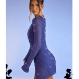 Chelsea Embellished Wrap Over A-Line Mini Dress - Endless - UAE Rental and Resale for Women's Fashion