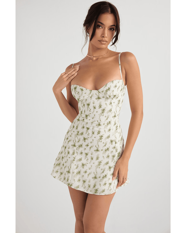 Christiana Garden Print Mini Dress - Endless - UAE Rental and Resale for Women's Fashion