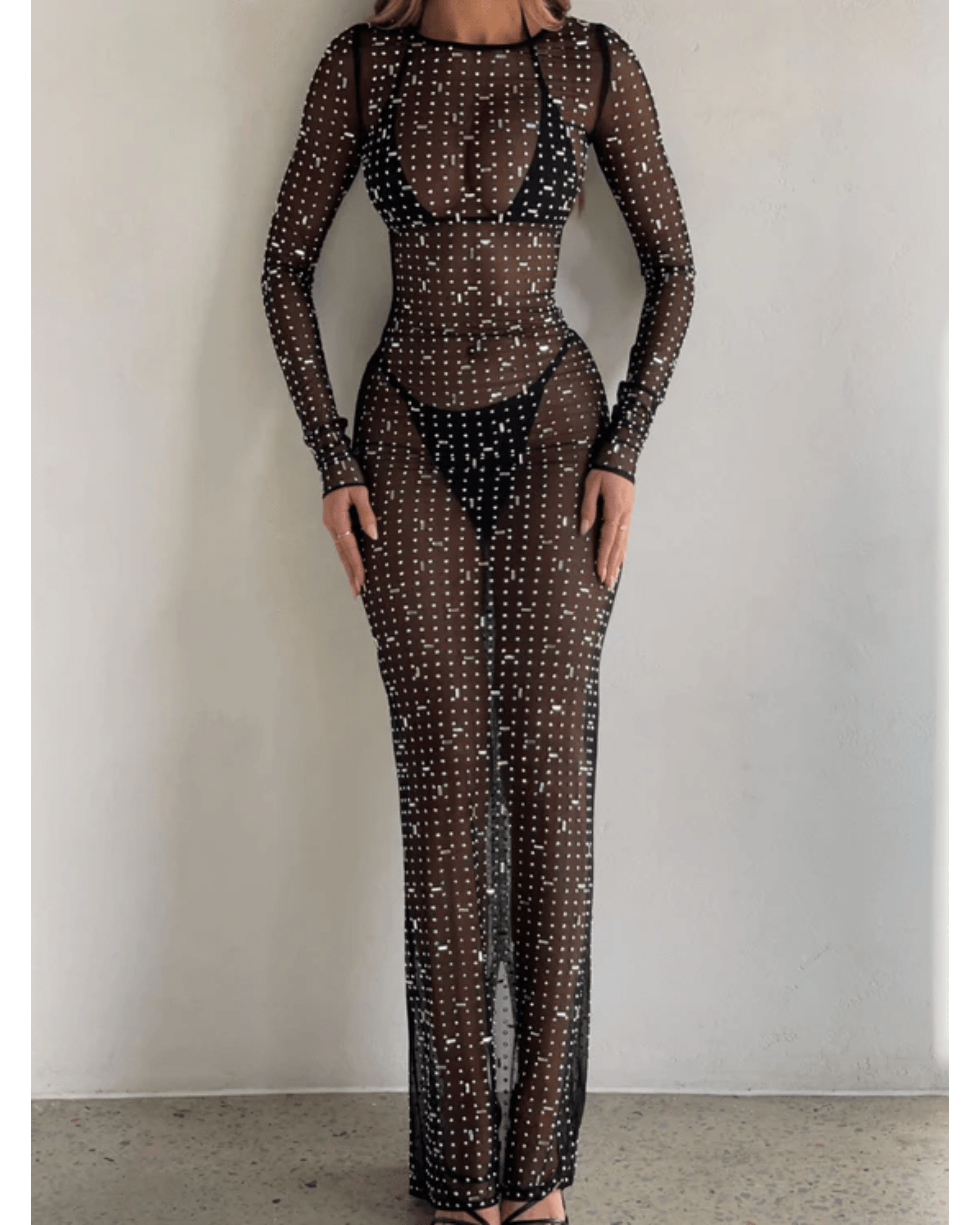 Ciaran Long Sleeve Maxi Dress - Endless - UAE Rental and Resale for Women's Fashion