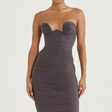 Cindy Shadow Strapless Corset Dress