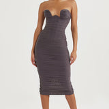 Cindy Shadow Strapless Corset Dress