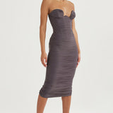Cindy Shadow Strapless Corset Dress