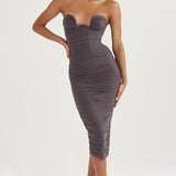 Cindy Shadow Strapless Corset Dress