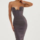 Cindy Shadow Strapless Corset Dress