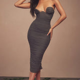 Cindy Shadow Strapless Corset Dress