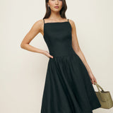 Clarabelle Linen Dress in Black - Endless - UAE Rental and Resale for Women's Fashion