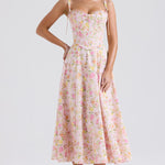 Clareabelle Pink Meadow Print Cotton Midi Sundress - Endless - UAE Rental and Resale for Women's Fashion