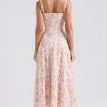 Clareabelle Pink Meadow Print Cotton Midi Sundress - Endless - UAE Rental and Resale for Women's Fashion