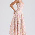 Clareabelle Pink Meadow Print Cotton Midi Sundress - Endless - UAE Rental and Resale for Women's Fashion