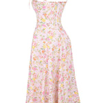 Clareabelle Pink Meadow Print Cotton Midi Sundress - Endless - UAE Rental and Resale for Women's Fashion
