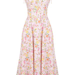 Clareabelle Pink Meadow Print Cotton Midi Sundress - Endless - UAE Rental and Resale for Women's Fashion