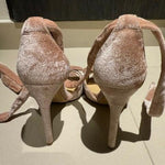 Clarita Bow-Embellished Velvet Sandals Blush - Endless - UAE Rental and Resale for Women's Fashion