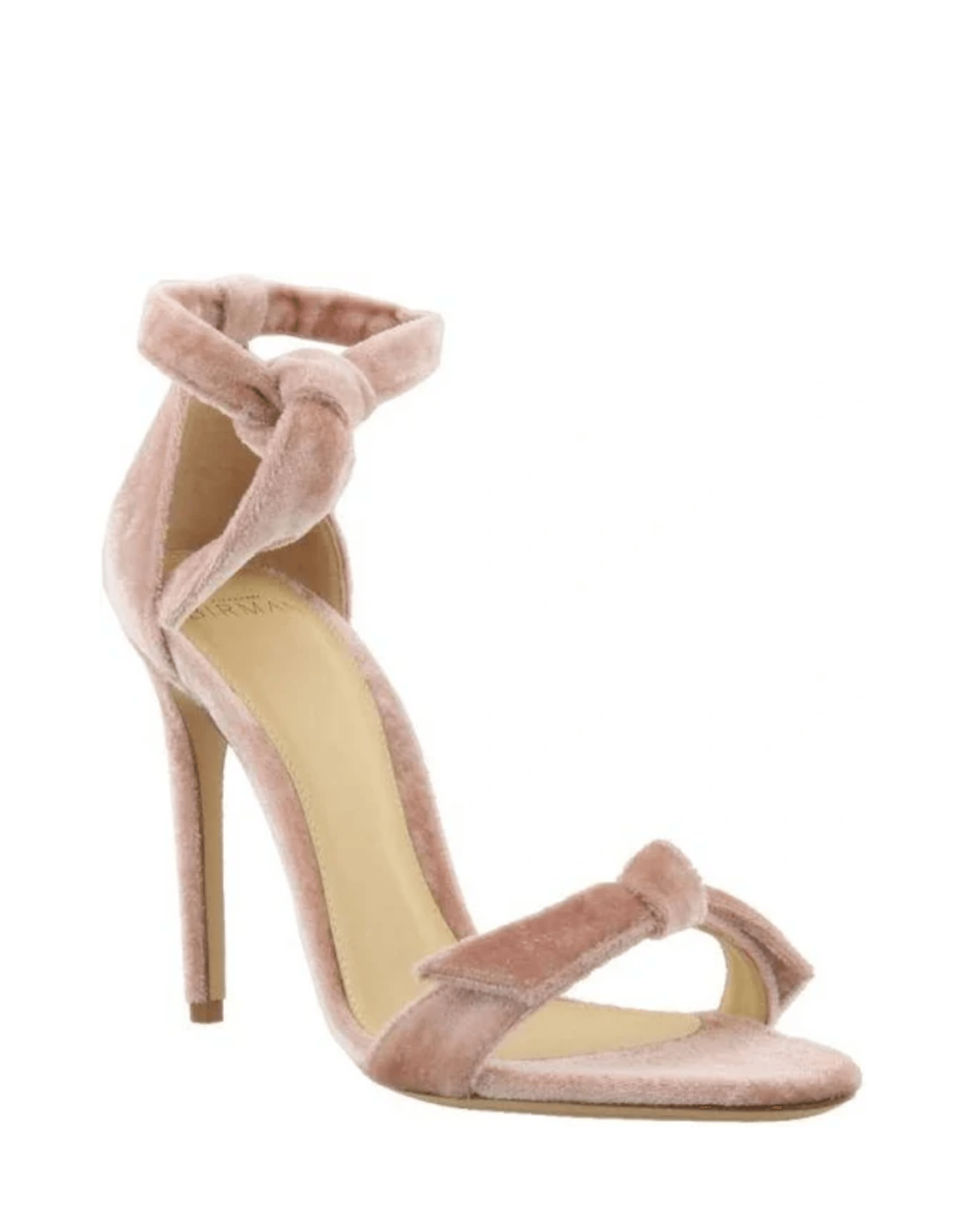 Clarita Bow-Embellished Velvet Sandals Blush - Endless - UAE Rental and Resale for Women's Fashion