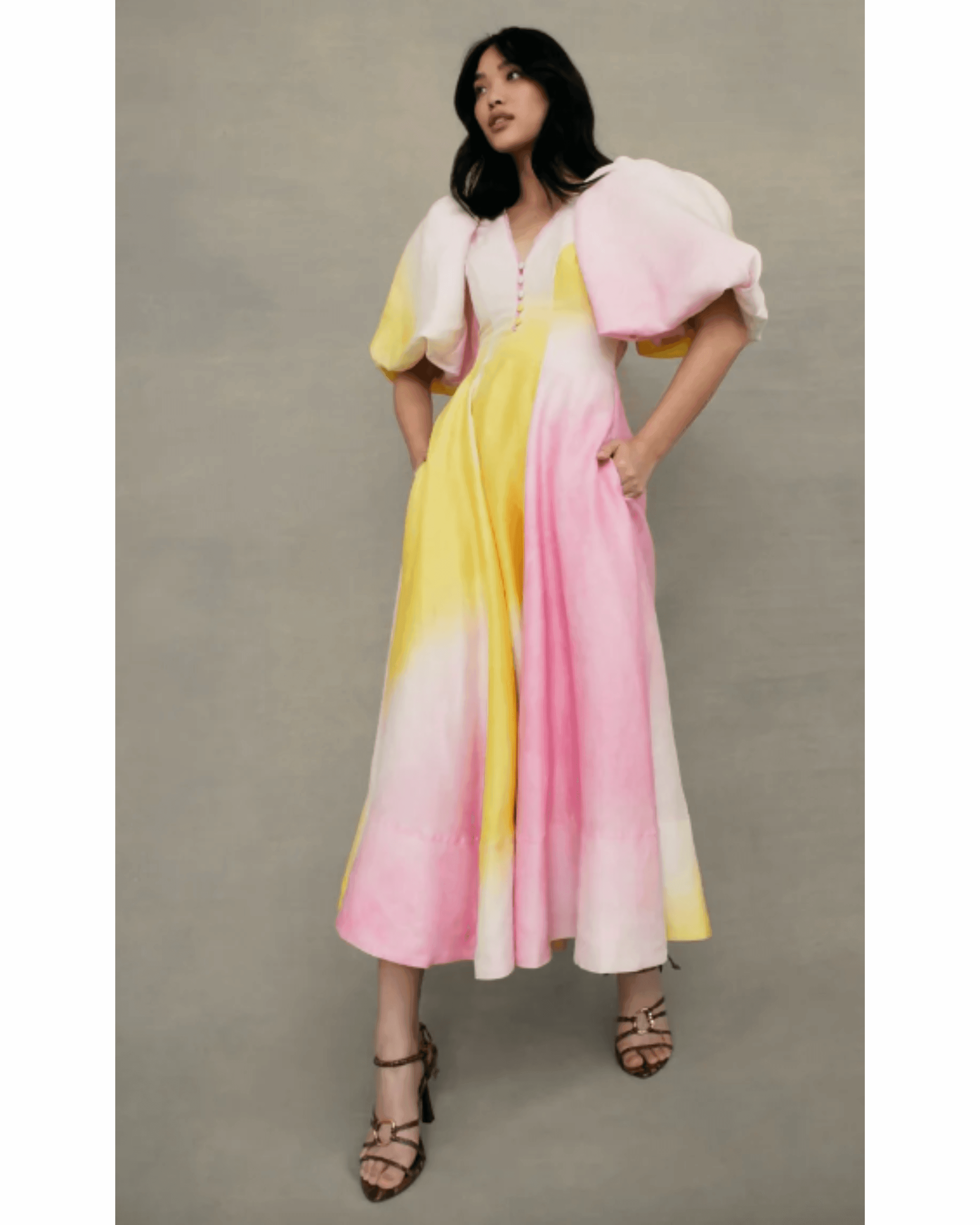 Cloud Burst Midi Dress - Endless - UAE Rental and Resale for Women's Fashion