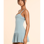 Clover Brushed Twill Drop Waist Kilt Mini Dress - Endless - UAE Rental and Resale for Women's Fashion