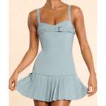 Clover Brushed Twill Drop Waist Kilt Mini Dress - Endless - UAE Rental and Resale for Women's Fashion