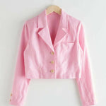 Co-ord Linen Cropped Blazer - Endless - UAE Rental and Resale for Women's Fashion