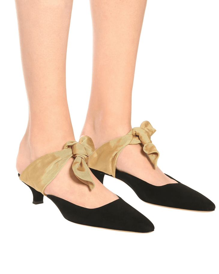 Coco Suede And Moire Mules - Endless - UAE Rental and Resale for Women's Fashion