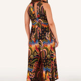 Colourful Sleeveless Jumpsuit - Endless - UAE Rental and Resale for Women's Fashion
