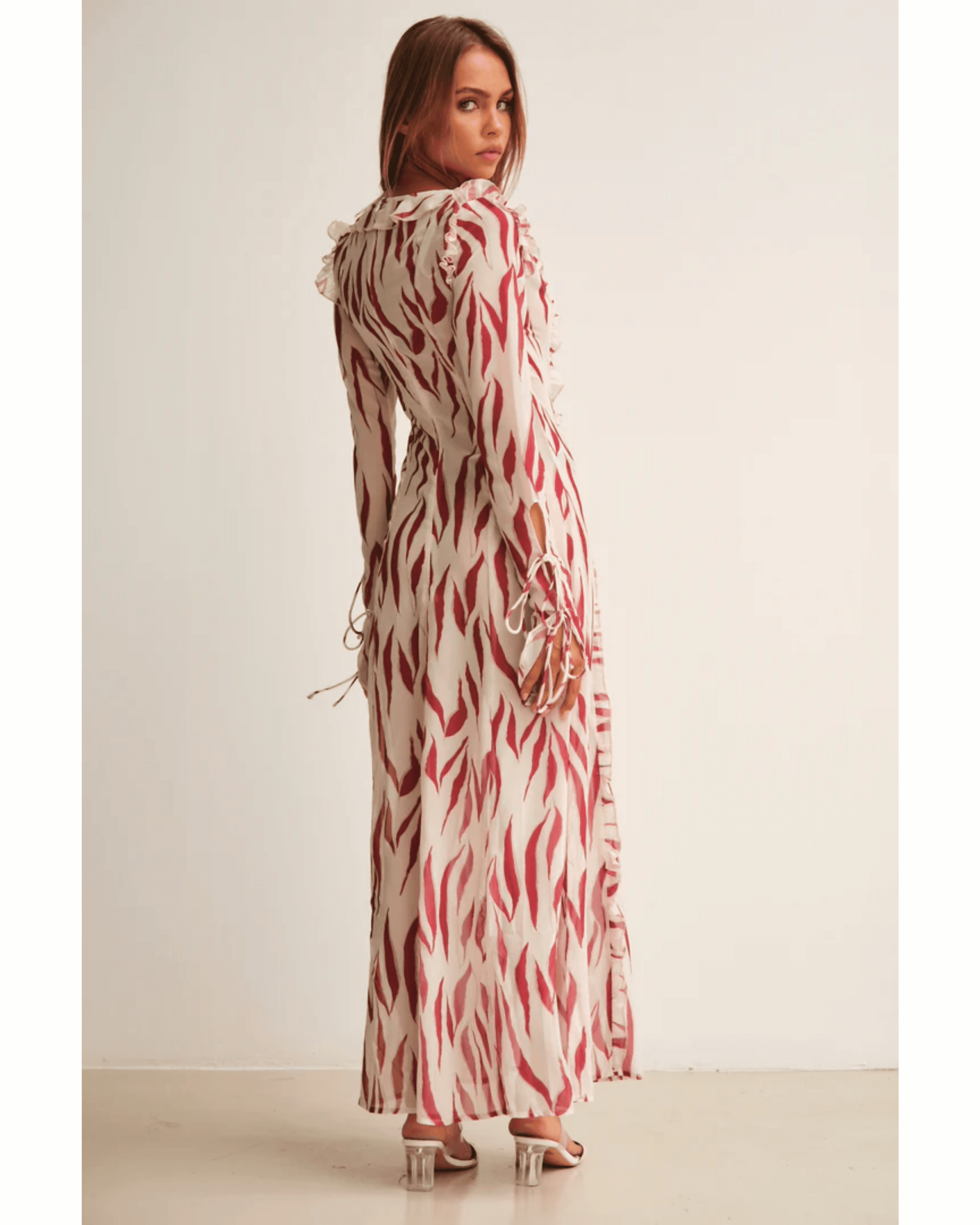 Constance Zebra Midi/Maxi Dress - Endless - UAE Rental and Resale for Women's Fashion