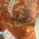 Copper Orange Damask Metallic Strapless Mini Dress - Endless - UAE Rental and Resale for Women's Fashion