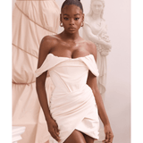 Coraline Ivory Satin Corset Dress - Endless - UAE Rental and Resale for Women's Fashion