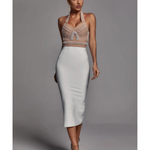 Cornelia Pearl Halter Bandage Dress - Endless - UAE Rental and Resale for Women's Fashion