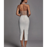 Cornelia Pearl Halter Bandage Dress - Endless - UAE Rental and Resale for Women's Fashion