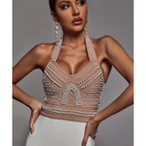 Cornelia Pearl Halter Bandage Dress - Endless - UAE Rental and Resale for Women's Fashion