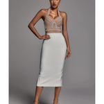 Cornelia Pearl Halter Bandage Dress - Endless - UAE Rental and Resale for Women's Fashion