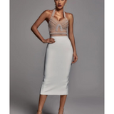 Cornelia Pearl Halter Bandage Dress - Endless - UAE Rental and Resale for Women's Fashion