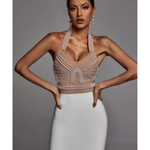 Cornelia Pearl Halter Bandage Dress - Endless - UAE Rental and Resale for Women's Fashion