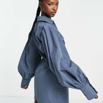 Corset Detail Volume Sleeve Mini Dress - Endless - UAE Rental and Resale for Women's Fashion