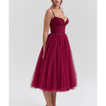 Countess Cabernet Mulle Midi Dress - Endless - UAE Rental and Resale for Women's Fashion