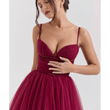 Countess Cabernet Mulle Midi Dress - Endless - UAE Rental and Resale for Women's Fashion