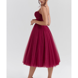 Countess Cabernet Mulle Midi Dress - Endless - UAE Rental and Resale for Women's Fashion