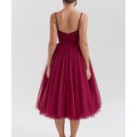 Countess Cabernet Mulle Midi Dress - Endless - UAE Rental and Resale for Women's Fashion